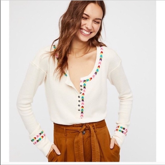 Free People Tops - 50% OFF ❤️NWT Free People rainbow thermal